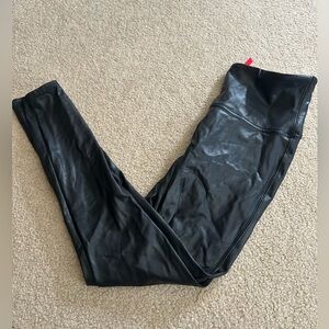 Spanx Black Faux Leather Leggings
